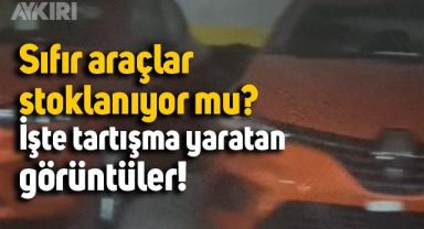Site otoparkında görüntülenen sıfır araçlar tartışma yarattı