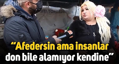 Sokak röportajında konuşan çiçekçi: