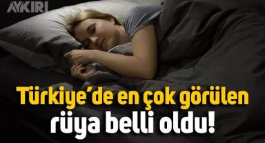 Türkiye'de en çok görülen rüya belli oldu
