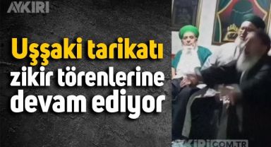 Uşşaki tarikatının zikir töreninde ilginç anlar