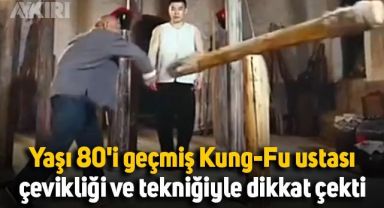 Yaşı 80'i geçmiş Kung-Fu ustası çevikliği ve tekniğiyle dikkat çekiyor