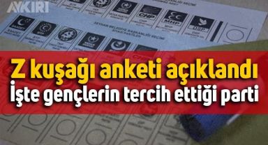 Z kuşağı anketi açıklandı: İşte partilerin aldığı oy oranları