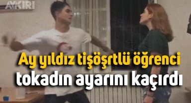 Ay yıldızlı tişört giyen erasmus öğrenisi sosyal medyanın gündemine oturdu