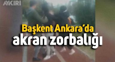 Başkent Ankara'da ortaokul öğrencisi kızların akran zorbalığı kamerada