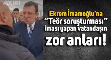 İBB Başkanı Ekrem İmamoğlu ve vatandaş arasında yaşanan ilginç anlar