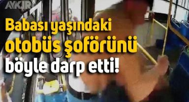 Kocaeli'de otobüs şoförüne saldıran şahıs böyle görüntülendi