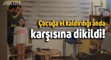 Küçük çocuğun tehlikede olduğunu hisseden köpek, anında harekete geçti