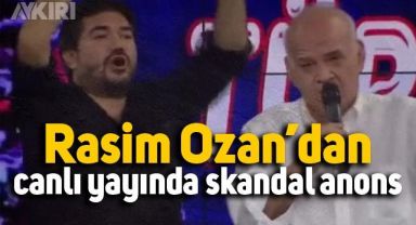 Rasim Ozan'ın canlı yayında yaptığı anons, tartışma yarattı