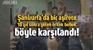 Şanlıurfa'da aşiret mensuplarının, 18 yıl sonra doğan erkek bebeğe verdiği tepki
