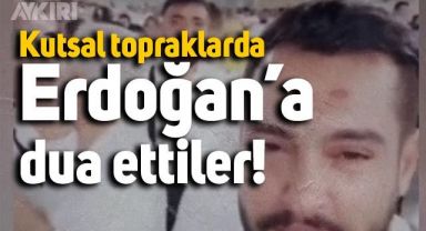 Umre ziyaretini gerçekleştiren vatandaşların Erdoğan'a dua ettiği anlar