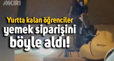 Yurtta kalan öğrencilerin, yemek sipraişini içeri alma yöntemi