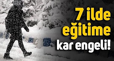 7 ilde eğitime kar engeli: Okullar tatil edildi