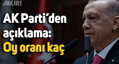 AK Parti'den açıklama: Erdoğan'ın oy oranı ne kadar?