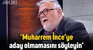 Celal Şengör, Muharrem İnce'nin aday olmamasını istedi