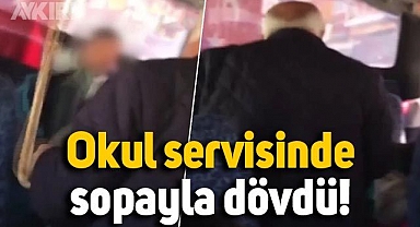 İstanbul'da okul servisinde kaydedilen görüntüler