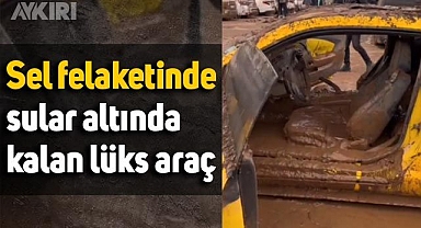 Şanlıurfa'daki sel felaketinde sular altında kalan lüks araç