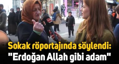 Sokak röportajında söylendi: