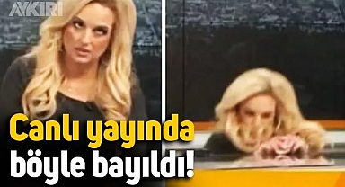 Spiker canlı yayında bayıldı, aniden yere yığıldı