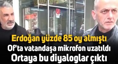 Trabzon Of'ta vatandaşa mikrofon uzatıldı, ortaya bu diyaloglar çıktı