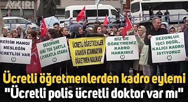 Ücretli öğretmenlerden protesto: