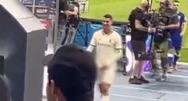 Cristiano Ronaldo, tribünlerden gelen Messi tezahüratlarına böyle karşılık verdi