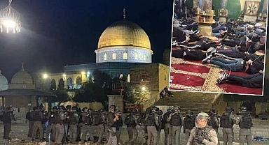 İsrail polisi, Kudüs'te Mescid-i Aksa'ya baskın düzenledi: 200 gözaltı