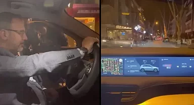 Mehmet Kasapoğlu Togg ile Ankara'da tur attı, yoldan geçenlere 