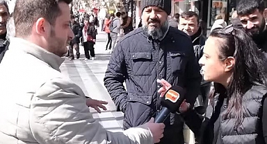 Sokak röportajında konuşan gurbetçi, Almanya'da geçinemediğini söyledi