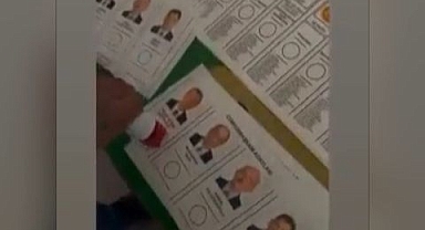 Şanlıurfa'da kaydediliği iddia edilen görüntülerde, bir şahıs oy pusulalarında Erdoğan'a böyle oy bastı