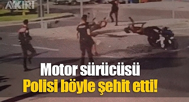 Polisin üzerine motor sürerek şehit eden şahıs böyle görüntülendi! Polis Alp Efe Bekit şehit düştü
