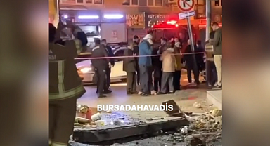 Bursa'da 5.kattaki balkonun çökmesi üzerine bir kişi hayatını kaybetti