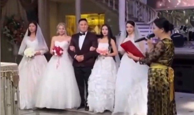 Türkmenistan'da inanılmaz bir düğün: 4 kadınla aynı anda evlendi - Yaşam - AYKIRI haber sitesi