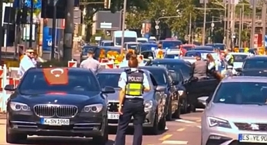 Almanya'da düğün konvoyuna polis müdahalesi!