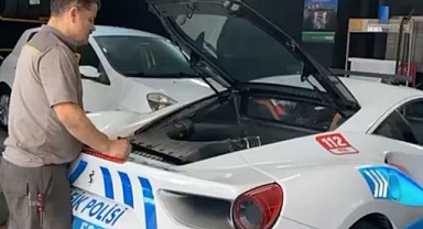 Polislerin kullanımına verilen lüks aracın bakımını yapan tamircinin paylaşımı!