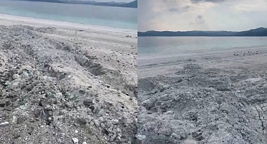 Salda Gölü'nde kepçe izlerine Valilik'ten para cezası