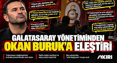 Galatasaray yönetiminden Okan Buruk'a eleştiri: 