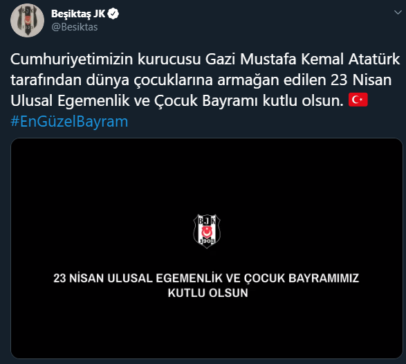 Süper Lig kulüplerinden 23 Nisan paylaşımları 3