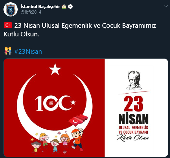 Süper Lig kulüplerinden 23 Nisan paylaşımları 6