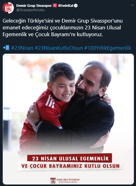 Süper Lig kulüplerinden 23 Nisan paylaşımları 5