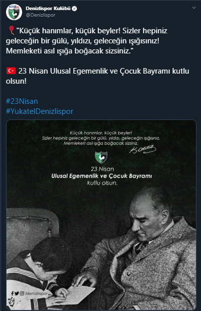 Süper Lig kulüplerinden 23 Nisan paylaşımları 10