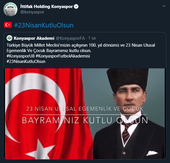 Süper Lig kulüplerinden 23 Nisan paylaşımları 14