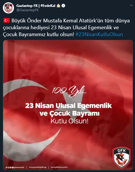 Süper Lig kulüplerinden 23 Nisan paylaşımları 9