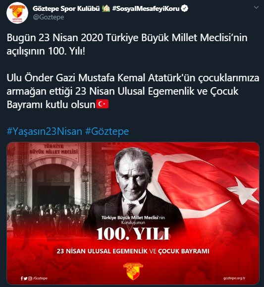 Süper Lig kulüplerinden 23 Nisan paylaşımları 8