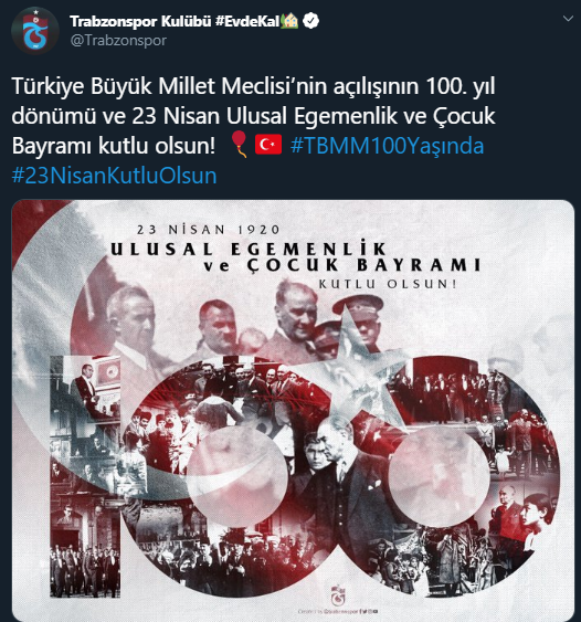 Süper Lig kulüplerinden 23 Nisan paylaşımları 4
