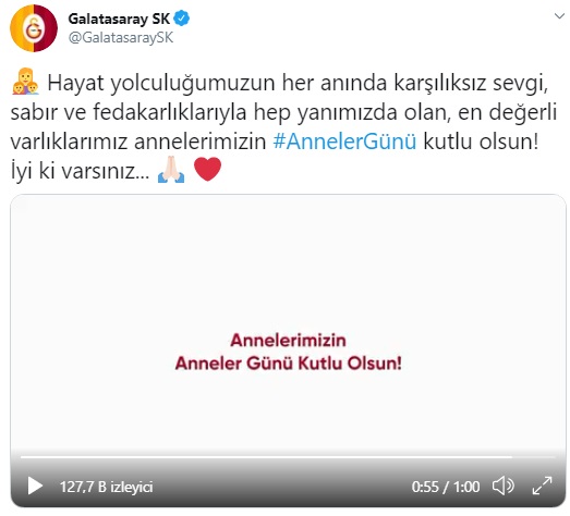 Süper Lig kulüplerinin Anneler Günü mesajları 3