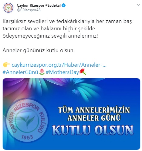 Süper Lig kulüplerinin Anneler Günü mesajları 15