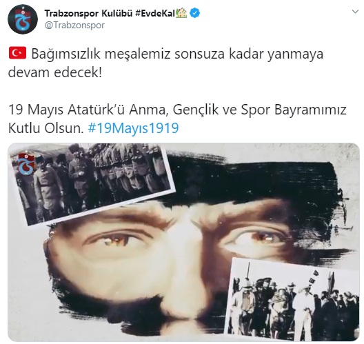 Süper Lig kulüplerinin 19 Mayıs mesajları 3