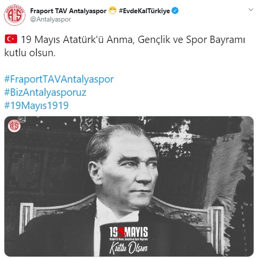 Süper Lig kulüplerinin 19 Mayıs mesajları 9