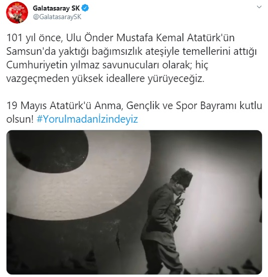 Süper Lig kulüplerinin 19 Mayıs mesajları 5