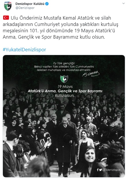 Süper Lig kulüplerinin 19 Mayıs mesajları 14